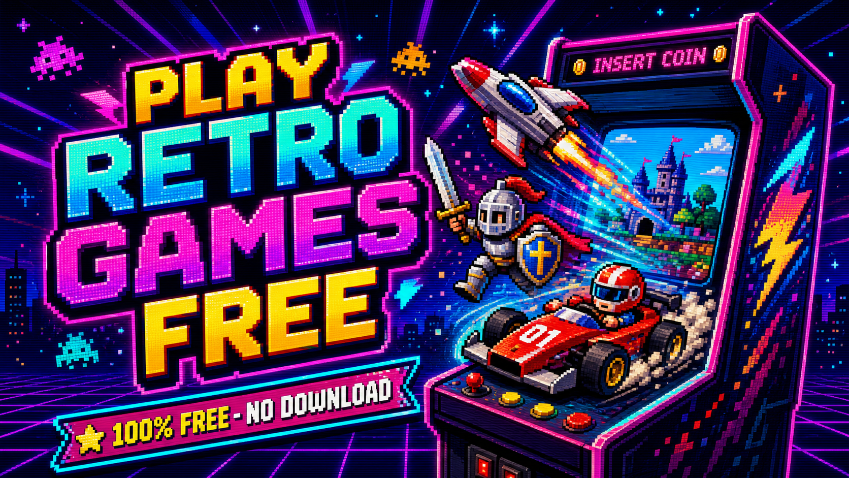 Play retro arcade games free at RetroGameStore.cc